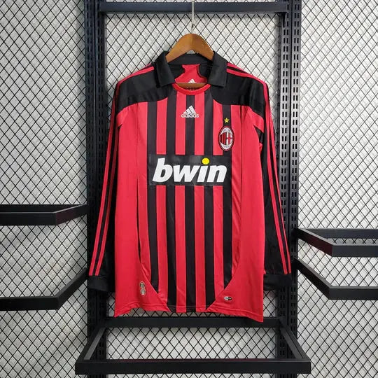 Maillot AC Milan Retro 2007 2008 Manche Longue - MaillotKing