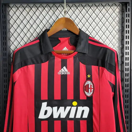 Maillot AC Milan Retro 2007 2008 Manche Longue - MaillotKing