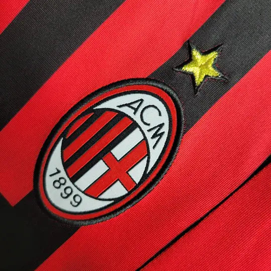 Maillot AC Milan Retro 2007 2008 Manche Longue - MaillotKing