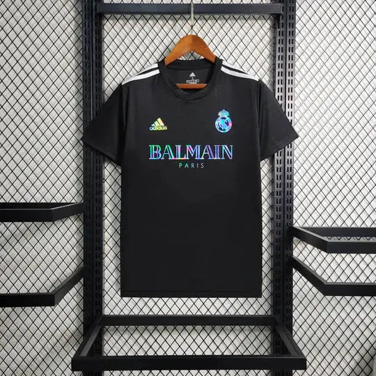 Maillot Real Madrid foot Balmain Noir 2023 2024 - MaillotKing