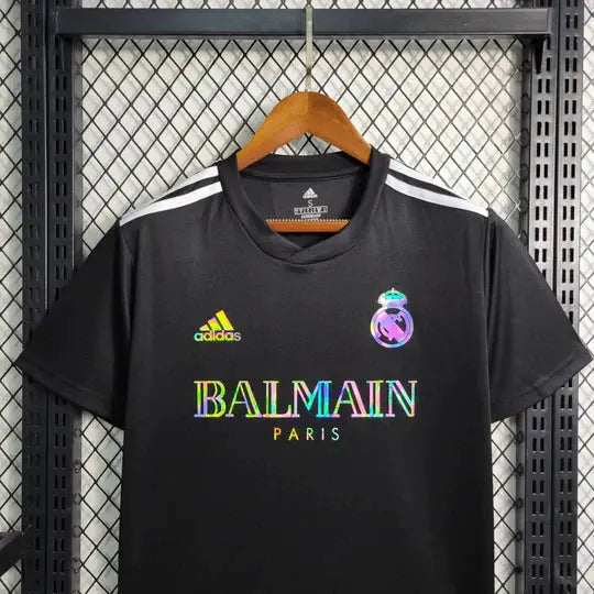 Maillot Real Madrid foot Balmain Noir 2023 2024 - MaillotKing