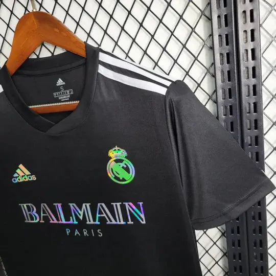 Maillot Real Madrid foot Balmain Noir 2023 2024 - MaillotKing