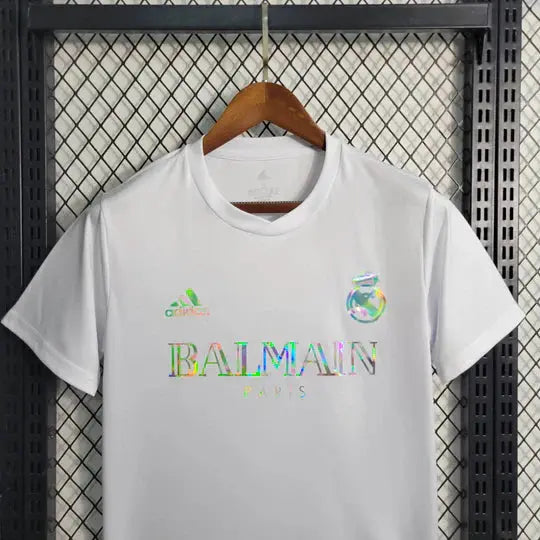 Maillot Real Madrid foot Balmain blanc 2023 2024 - MaillotKing