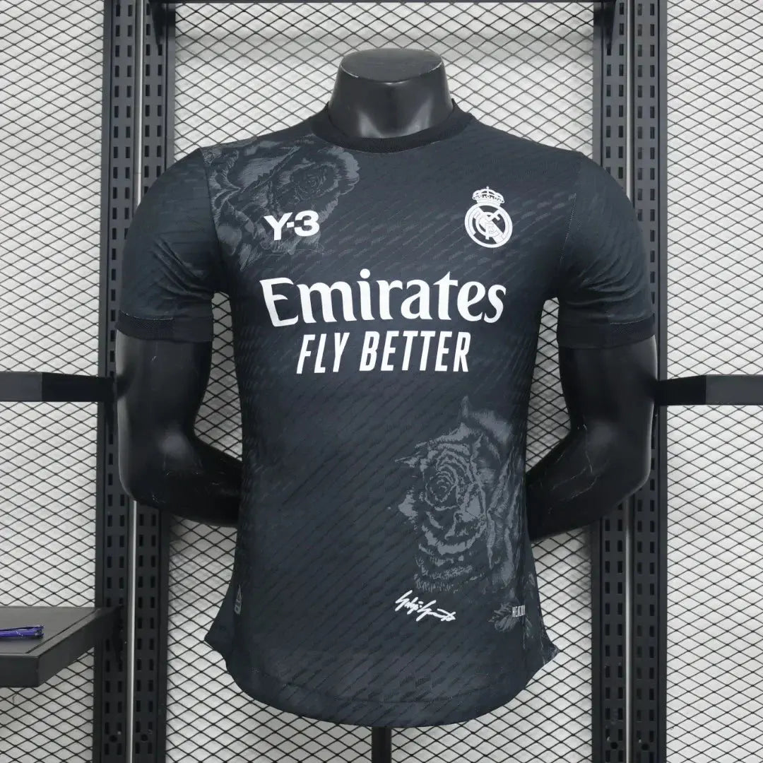 Maillot Real Madrid foot Y3 noir 2024 2025 - MaillotKing