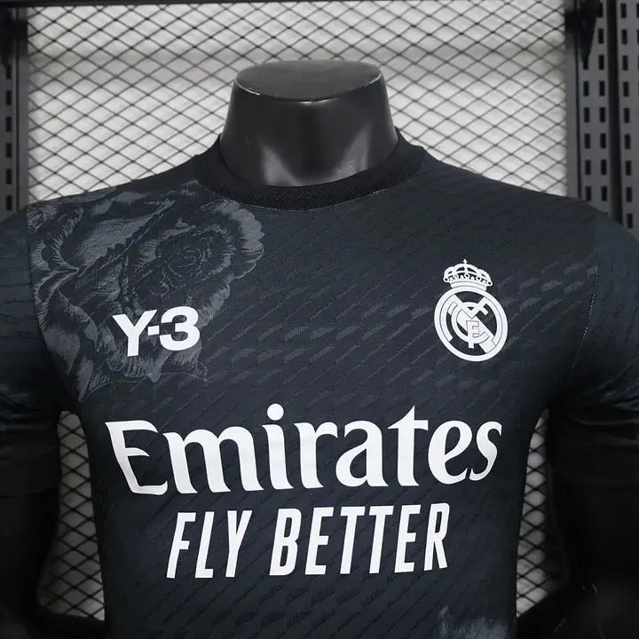 Maillot Real Madrid foot Y3 noir 2024 2025 - MaillotKing