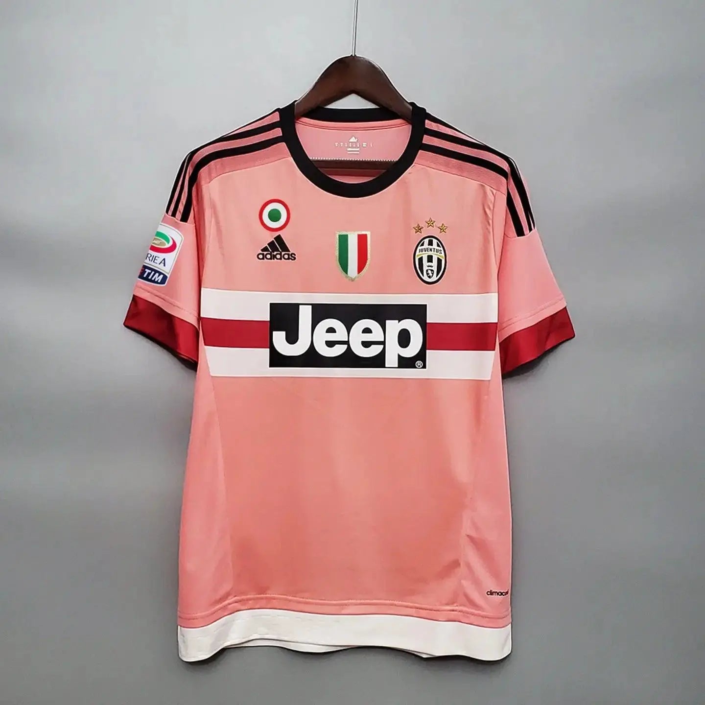 Maillot de football Juventus extérieur rose 2015 2016 Maillots