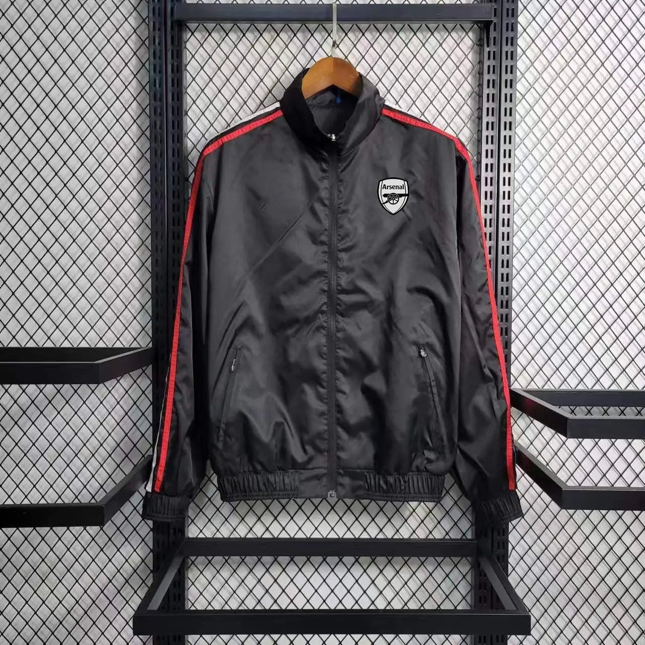 Veste coupe vent Arsenal Noir 2023 2024 L'Univers Du Maillot
