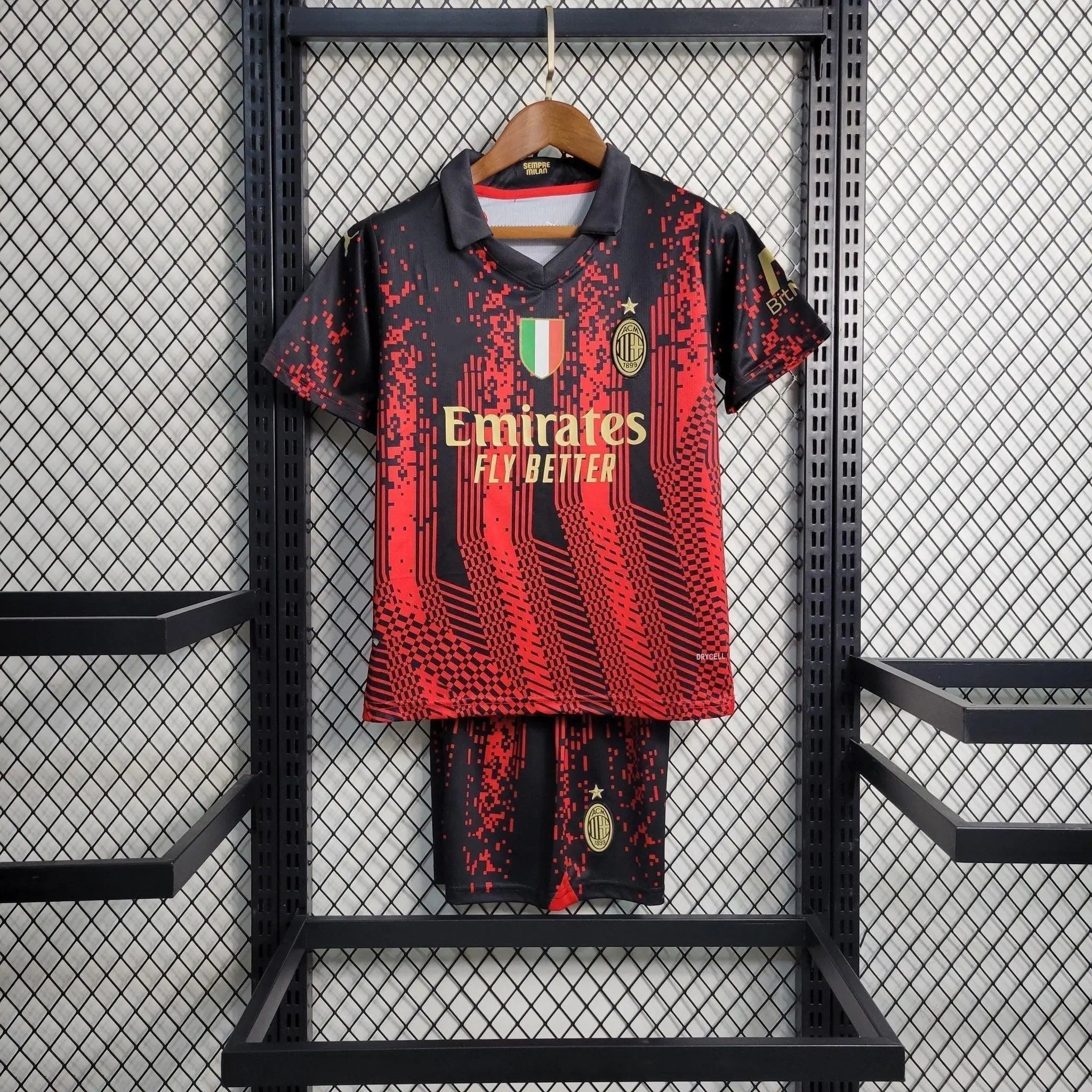 AC Milan maillot Extérieur ensemble Enfant 2023/2024 - MaillotKing