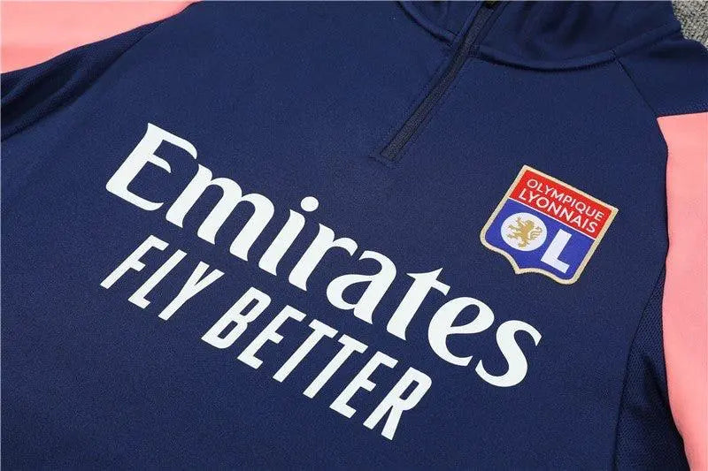 Ensemble Olympique de Lyon Bleu-Rose 2023 2024 - MaillotKing