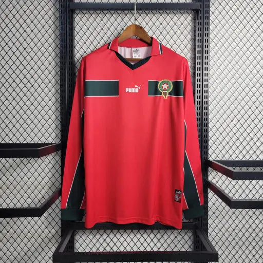 Maillot Maroc Retro 98 Manches Longues - MaillotKing