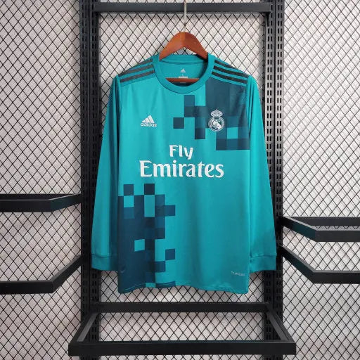 Maillot Real Madrid 2017 2018 manches longues retro - MaillotKing